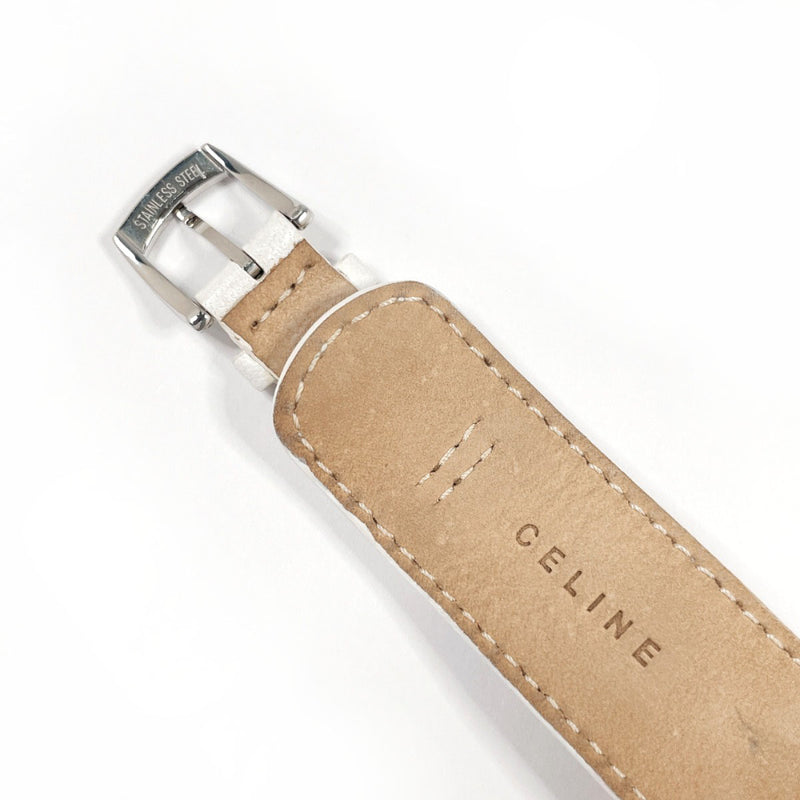 CELINE Watches Triomphe Breath Watch Stainless Steel/leather Silver Silver Women Second hand