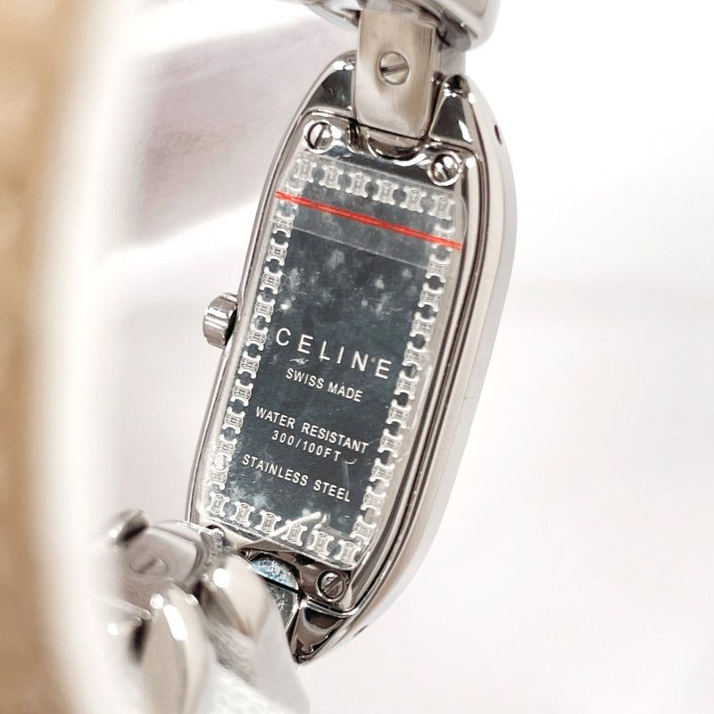 CELINE Watches Triomphe Breath Watch Stainless Steel/leather Silver Silver Women Second hand