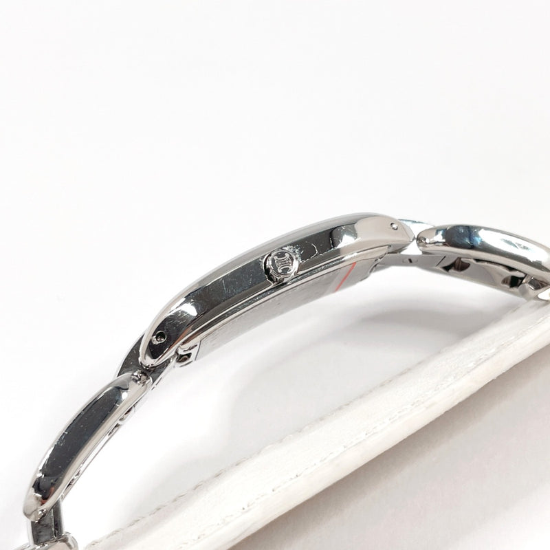 CELINE Watches Triomphe Breath Watch Stainless Steel/leather Silver Silver Women Second hand