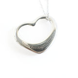 TIFFANY&Co. Necklace Open heart Elsa Peretti Silver925 Silver Women Second hand