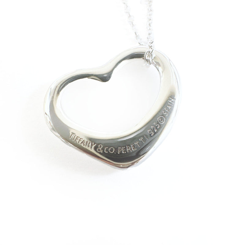 TIFFANY&Co. Necklace Open heart Elsa Peretti Silver925 Silver Women Second hand