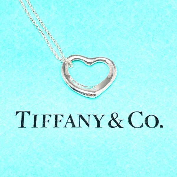 TIFFANY&Co. Necklace Open heart Elsa Peretti Silver925 Silver Women Second hand