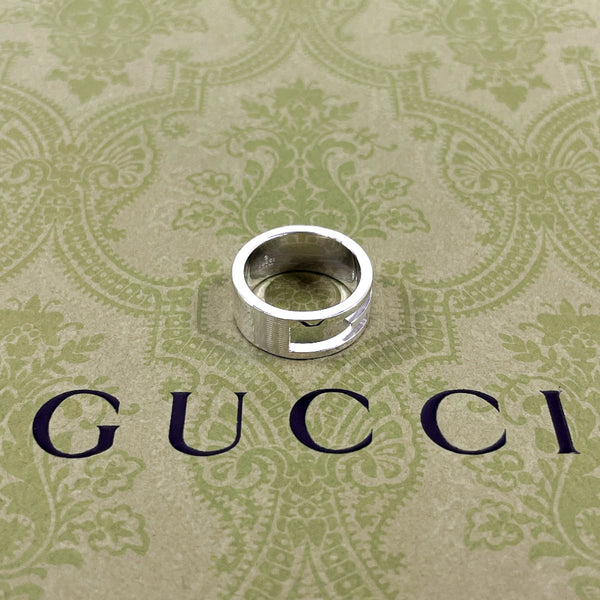 GUCCI Ring Branded Cutout G Silver925 #US 5 1/2 Silver Women Second hand