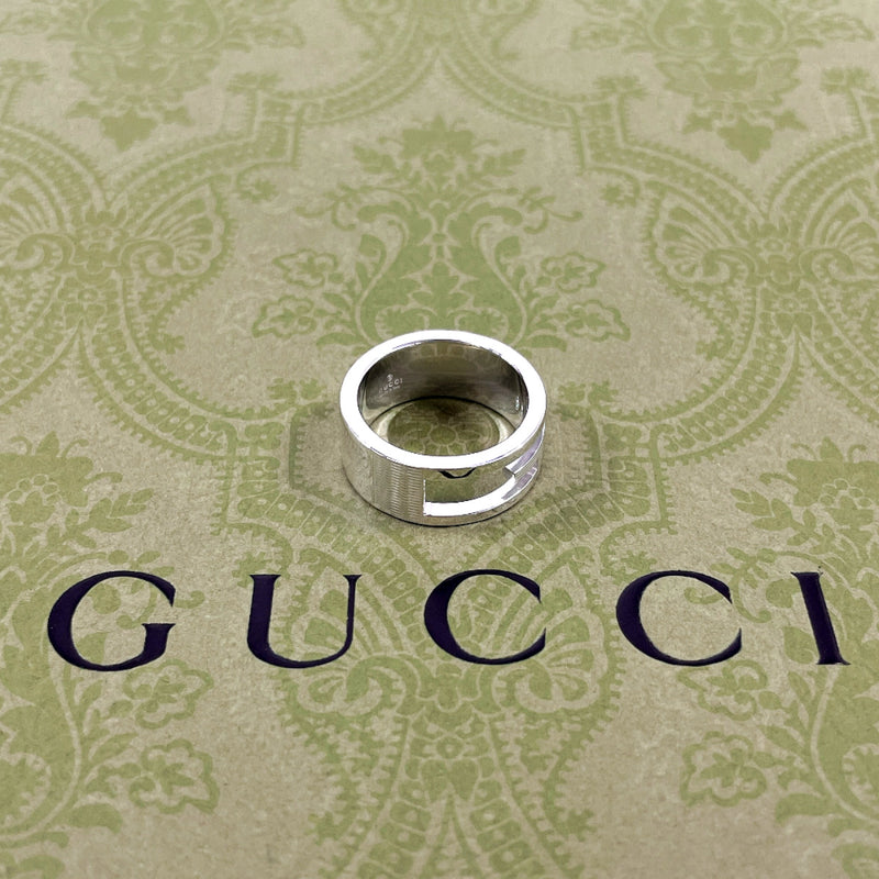 GUCCI Ring Branded Cutout G Silver925 #US 5 1/2 Silver Women Second hand