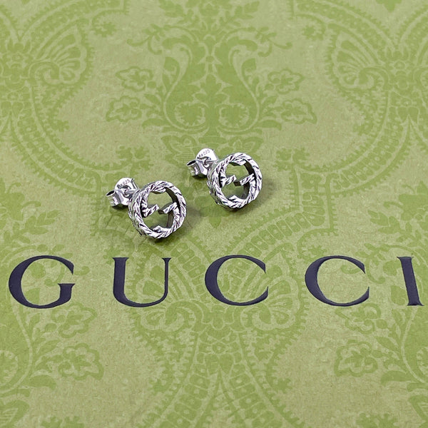 GUCCI earring 457109 J8400 0811 Interlocking G Silver925 Silver unisex Second hand