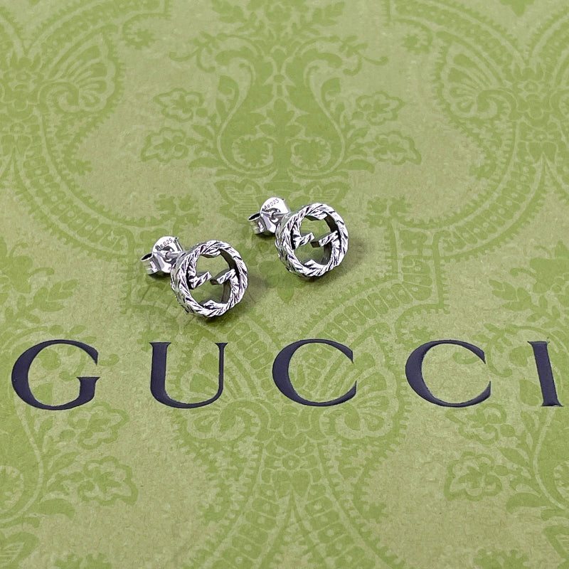 GUCCI earring 457109 J8400 0811 Interlocking G Silver925 Silver unisex Second hand