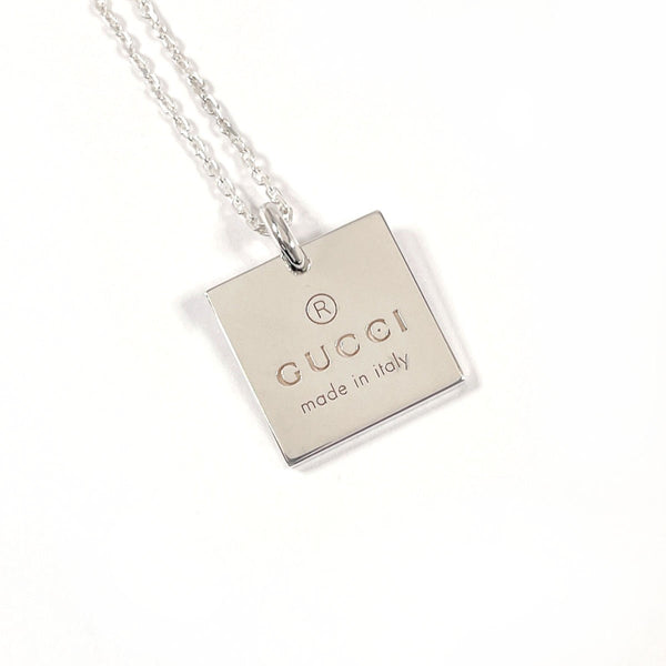 GUCCI Necklace Square plate Silver925 Silver unisex Second hand
