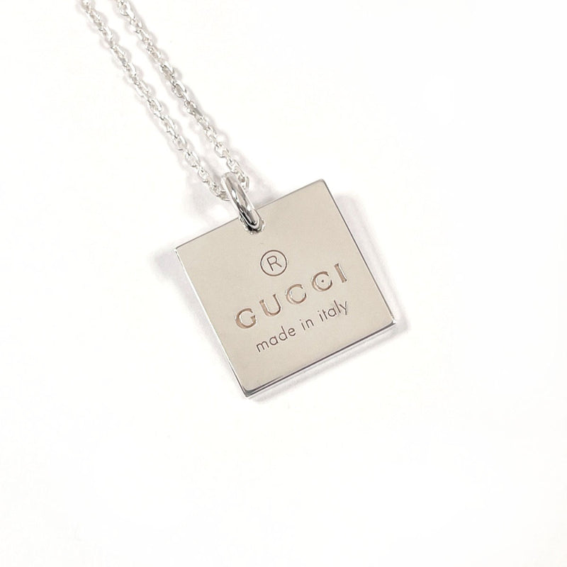 GUCCI Necklace Square plate Silver925 Silver unisex Second hand