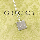GUCCI Necklace Square plate Silver925 Silver unisex Second hand