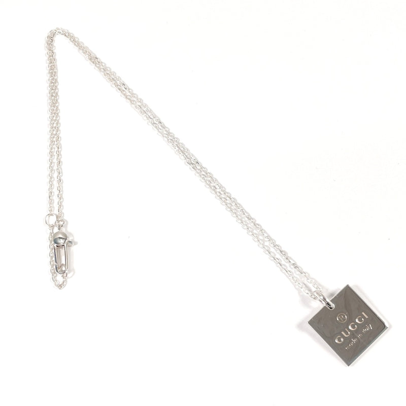 GUCCI Necklace Square plate Silver925 Silver unisex Second hand
