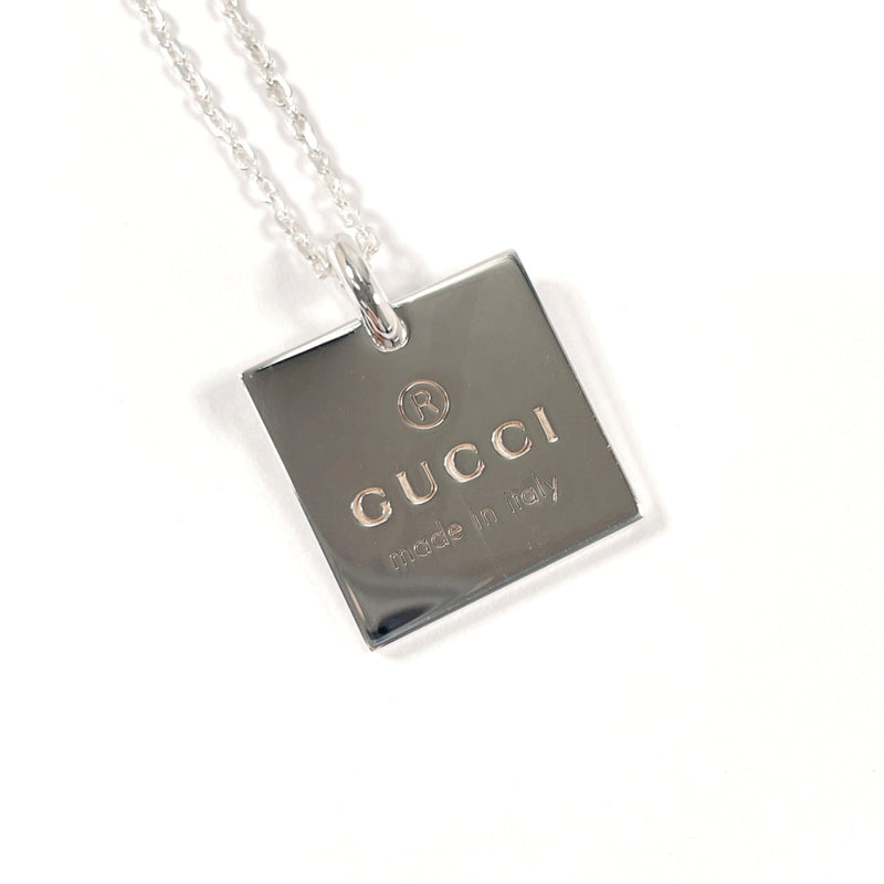 GUCCI Necklace Square plate Silver925 Silver unisex Second hand