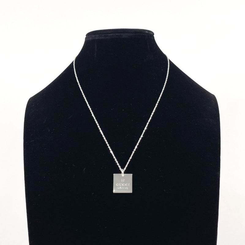 GUCCI Necklace Square plate Silver925 Silver unisex Second hand