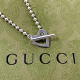 GUCCI Necklace Ball Chain Heart Silver925 Silver Women Second hand