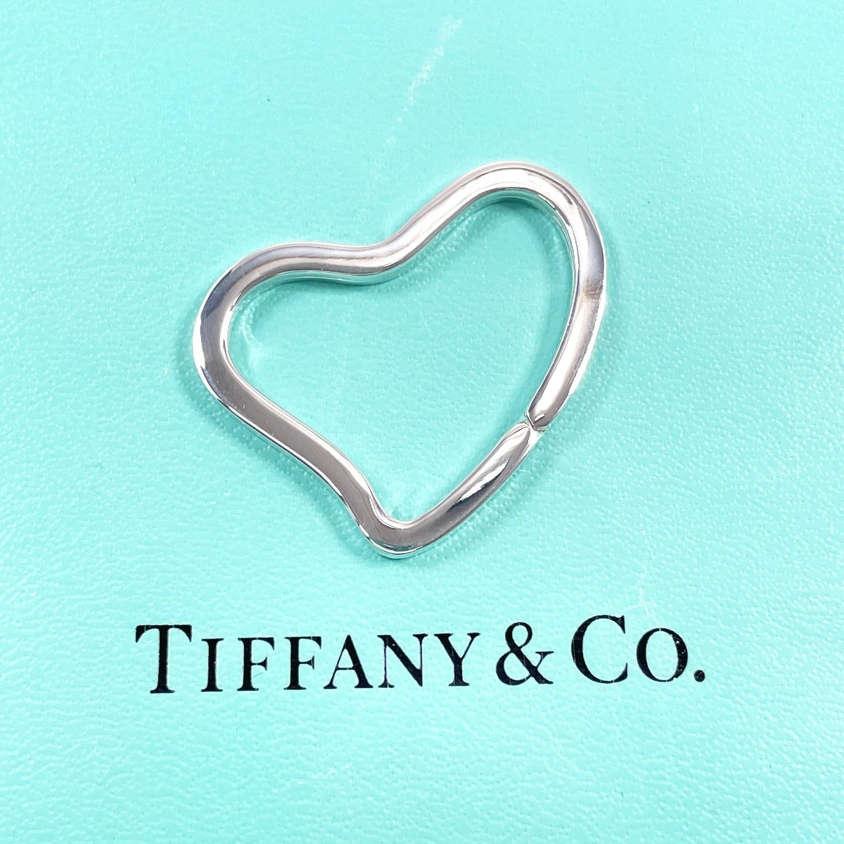 TIFFANY&Co. key ring Open Heart Keyring Elsa Peretti Silver925