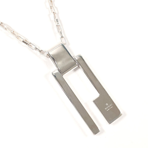 GUCCI Necklace 145171 J8400 8106 G logo plate Silver925 Silver unisex Second hand