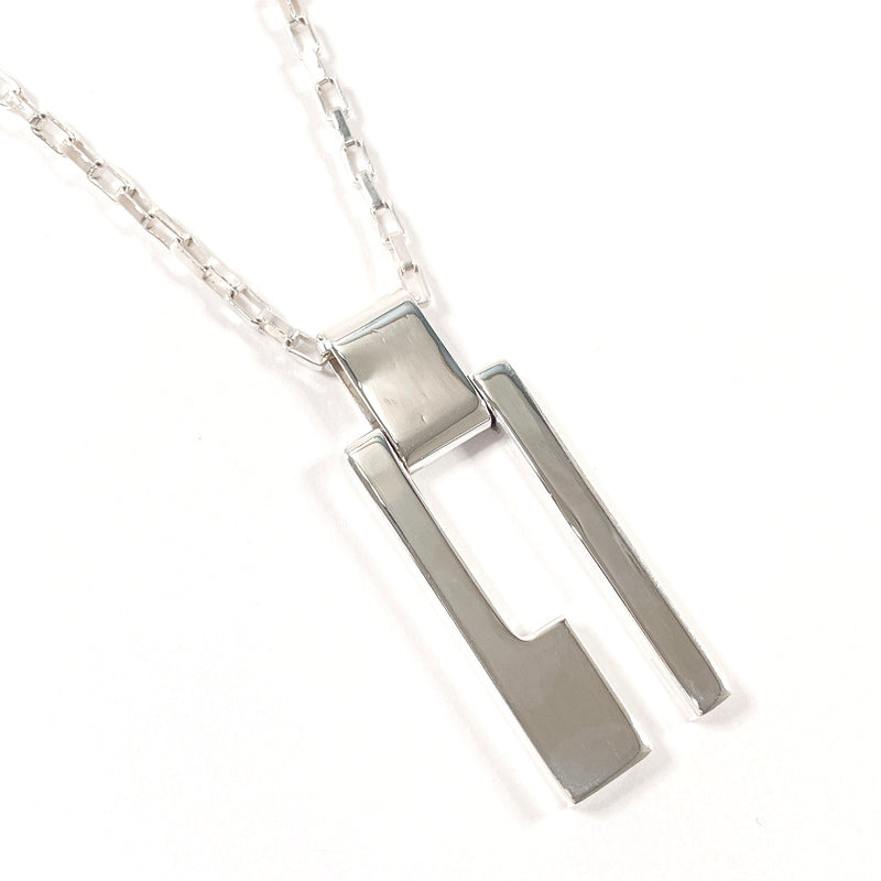 GUCCI Necklace 145171 J8400 8106 G logo plate Silver925 Silver unisex Second hand