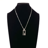 GUCCI Necklace 145171 J8400 8106 G logo plate Silver925 Silver unisex Second hand