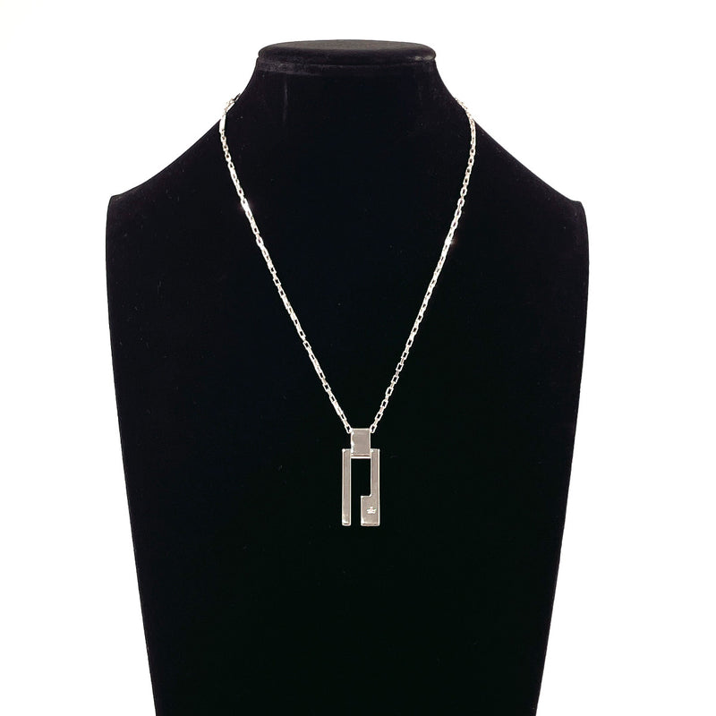 GUCCI Necklace 145171 J8400 8106 G logo plate Silver925 Silver unisex Second hand