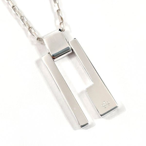 GUCCI Necklace 145171 J8400 8106 G logo plate Silver925 Silver unisex Second hand
