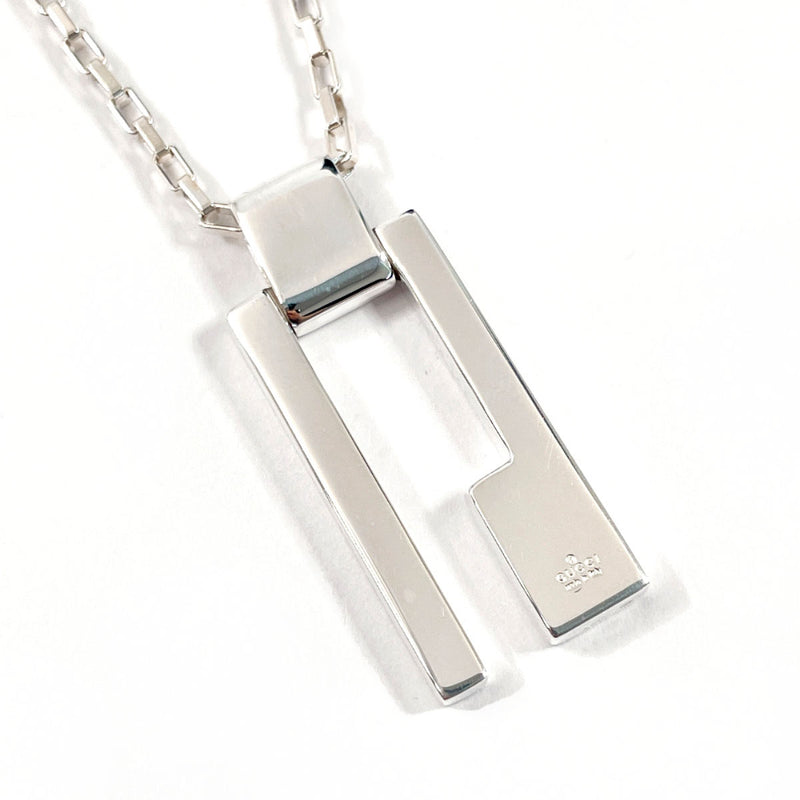 GUCCI Necklace 145171 J8400 8106 G logo plate Silver925 Silver unisex Second hand