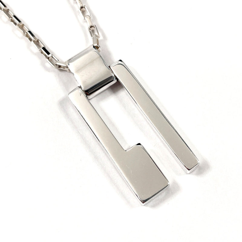 GUCCI Necklace 145171 J8400 8106 G logo plate Silver925 Silver unisex Second hand