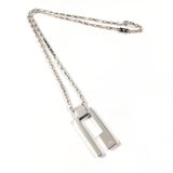 GUCCI Necklace 145171 J8400 8106 G logo plate Silver925 Silver unisex Second hand