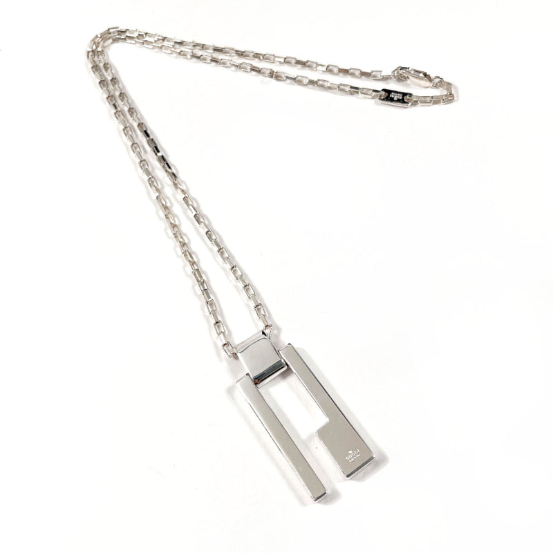 GUCCI Necklace 145171 J8400 8106 G logo plate Silver925 Silver unisex Second hand