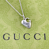 GUCCI Necklace 233963 J8400 8106 G logo heart Silver925 Silver Women Second hand