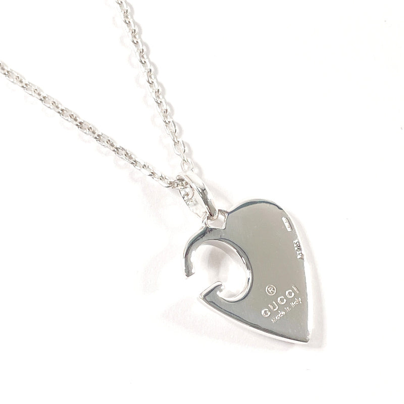 GUCCI Necklace 233963 J8400 8106 G logo heart Silver925 Silver Women Second hand