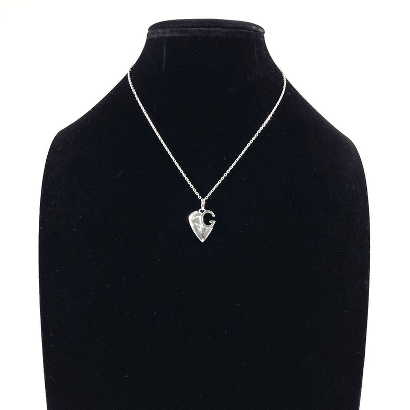 GUCCI Necklace 233963 J8400 8106 G logo heart Silver925 Silver Women Second hand