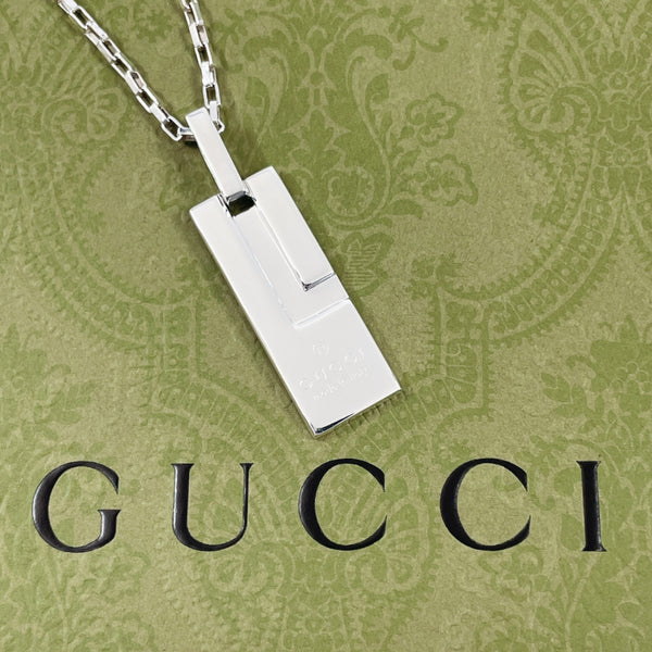GUCCI Necklace plate Silver925 Silver unisex Second hand