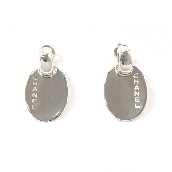 CHANEL earring oval with logo Silver925 Silver Women Second hand