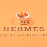HERMES Ring candy Silver925/Coral #US 5 1/2 Silver Silver Women Second hand