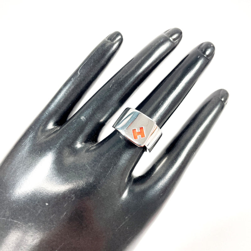 HERMES Ring candy Silver925/Coral #US 5 1/2 Silver Silver Women Second hand