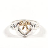 TIFFANY&Co. Ring Heart ribbon Silver925/K18 yellow gold #US 6 Silver Silver Women Second hand
