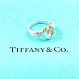 TIFFANY&Co. Ring Heart ribbon Silver925/K18 yellow gold #US 5 3/4 Silver Silver Women Second hand