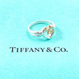 TIFFANY&Co. Ring Heart ribbon Silver925/K18 yellow gold #US 5 3/4 Silver Silver Women Second hand