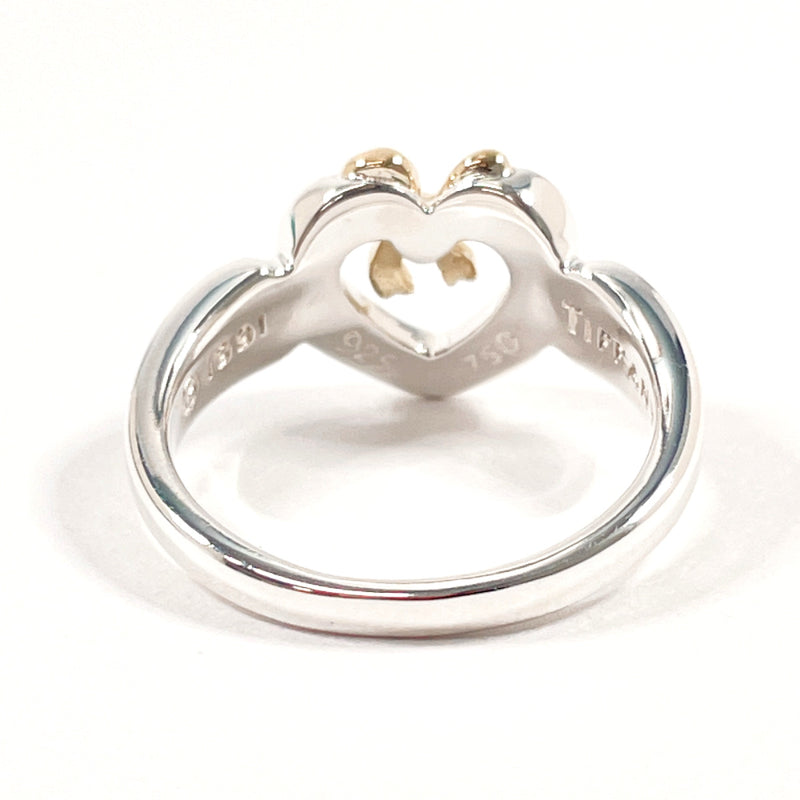 TIFFANY&Co. Ring Heart ribbon Silver925/K18 yellow gold #US 6 Silver Silver Women Second hand