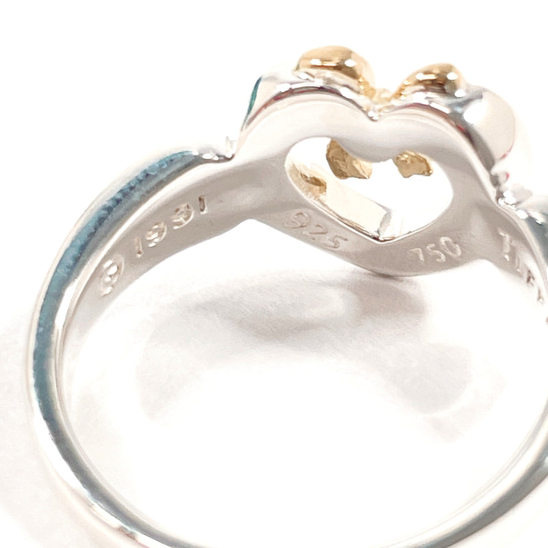 TIFFANY&Co. Ring Heart ribbon Silver925/K18 yellow gold #US 6 Silver Silver Women Second hand
