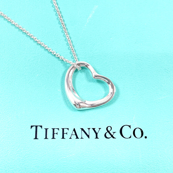 TIFFANY&Co. Necklace Open heart Elsa Peretti Silver925 Silver Women Second hand