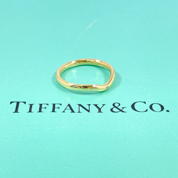 TIFFANY&Co. Ring Curved Elsa Peretti K18 yellow gold/diamond #US 4 3/4 gold Women Second hand