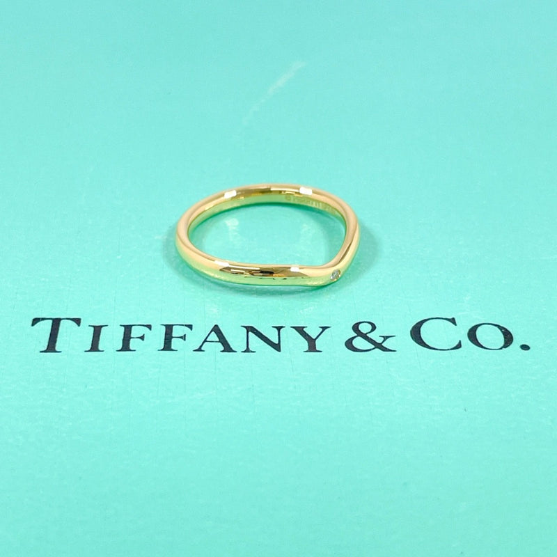 TIFFANY&Co. Ring Curved Elsa Peretti K18 yellow gold/diamond #US 4 3/4 gold Women Second hand