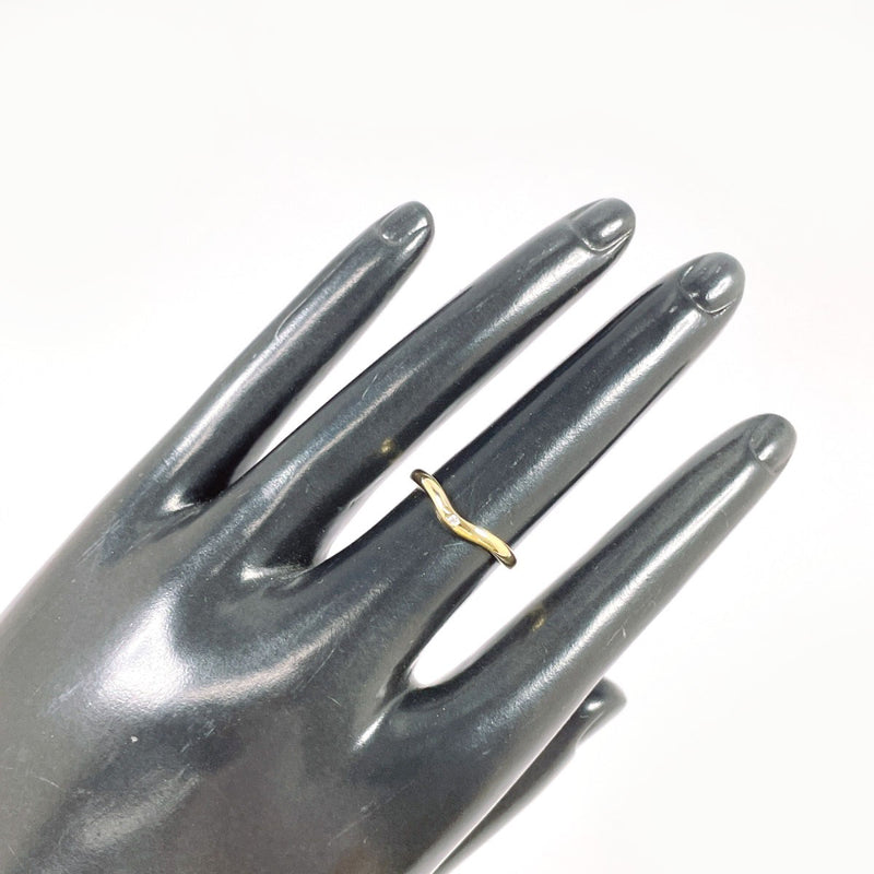TIFFANY&Co. Ring Curved Elsa Peretti K18 yellow gold/diamond #US 4 3/4 gold Women Second hand