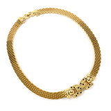Christian Dior Necklace choker metal/Rhinestone gold Women Second hand