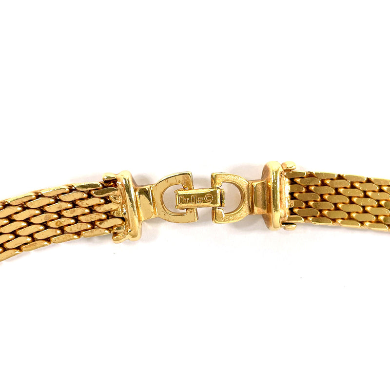 Christian Dior Necklace choker metal/Rhinestone gold Women Second hand