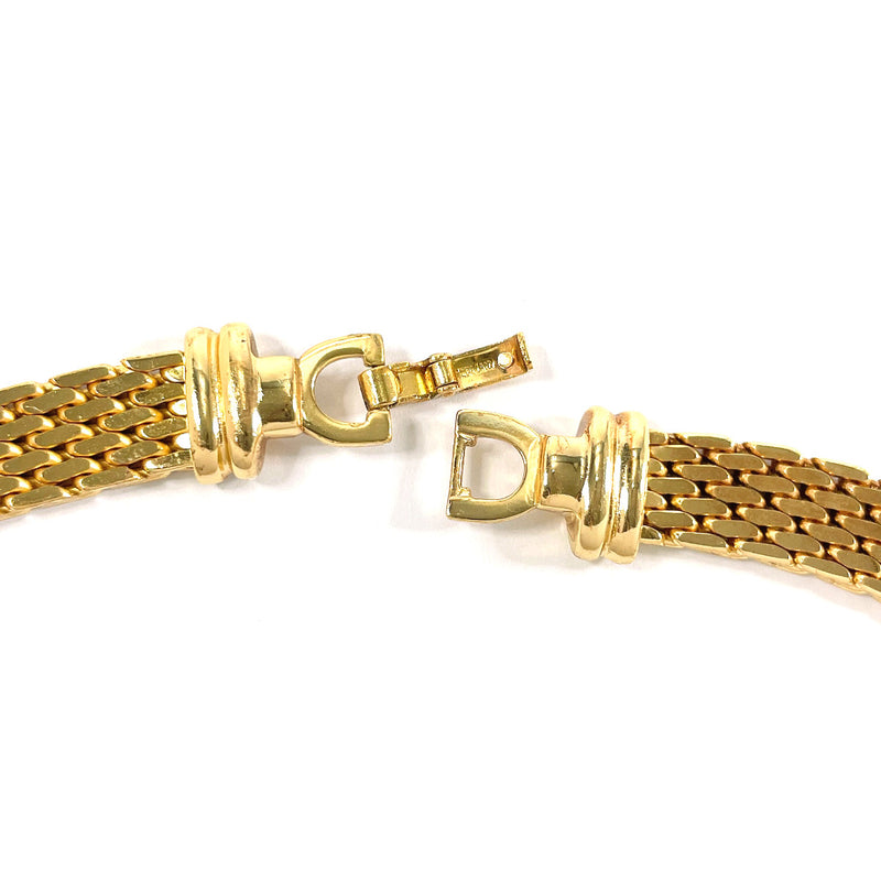 Christian Dior Necklace choker metal/Rhinestone gold Women Second hand