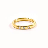 TIFFANY&Co. Ring 60017109 Stacking band ring Elsa Peretti K18 yellow gold/diamond #US 4 3/4 gold Women Second hand