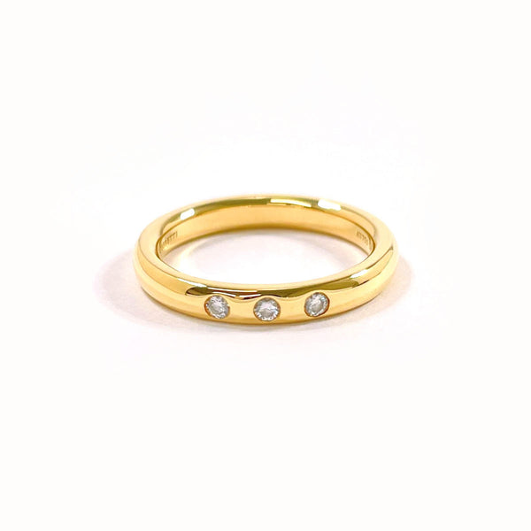 TIFFANY&Co. Ring 60017109 Stacking band ring Elsa Peretti K18 yellow gold/diamond #US 4 3/4 gold Women Second hand