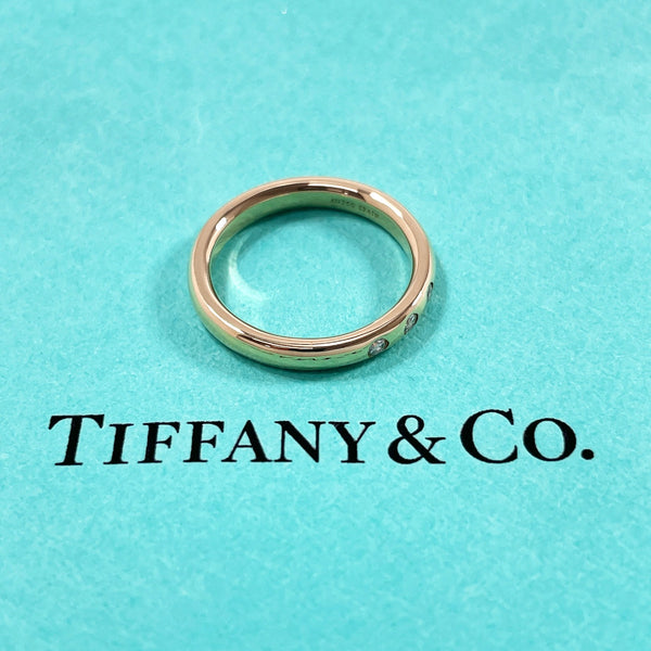 TIFFANY&Co. Ring 60017109 Stacking band ring Elsa Peretti K18 yellow gold/diamond #US 4 3/4 gold Women Second hand
