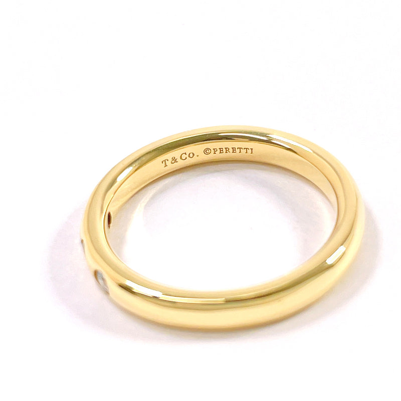TIFFANY&Co. Ring 60017109 Stacking band ring Elsa Peretti K18 yellow gold/diamond #US 4 3/4 gold Women Second hand